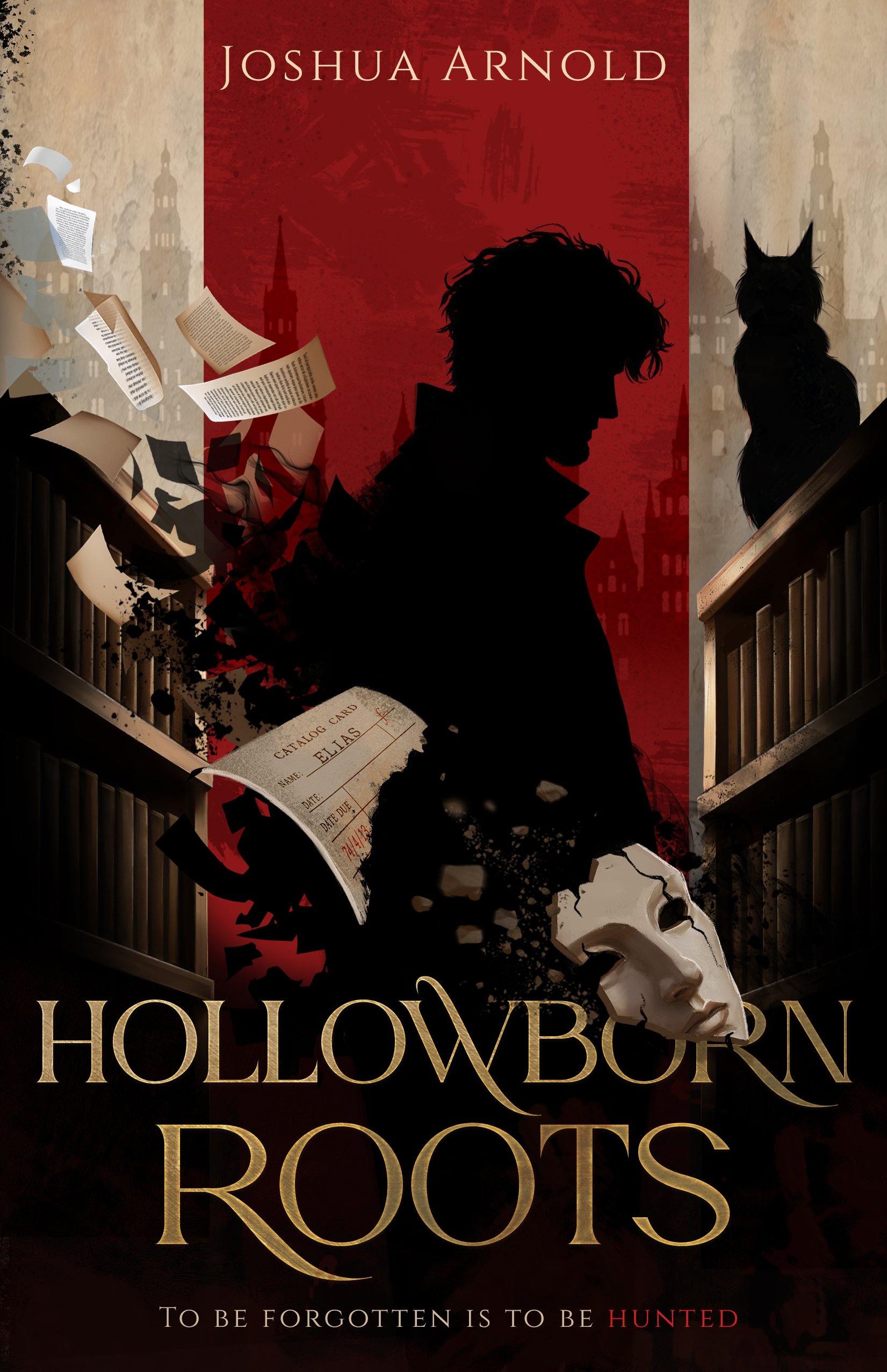 Cover reveal graphic for Hollowborn Roots by Joshua Arnold
